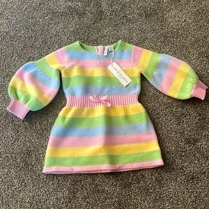 Never worn Easter sweater dress pastel colors and comfy. Tags still attached